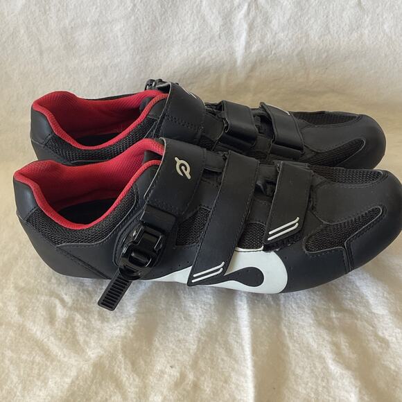 Peloton Spin Cycle Shoes J-20 PL-SH-02 Sz 46 M 12-12.5 US Black Red With Cleats - Picture 3 of 5